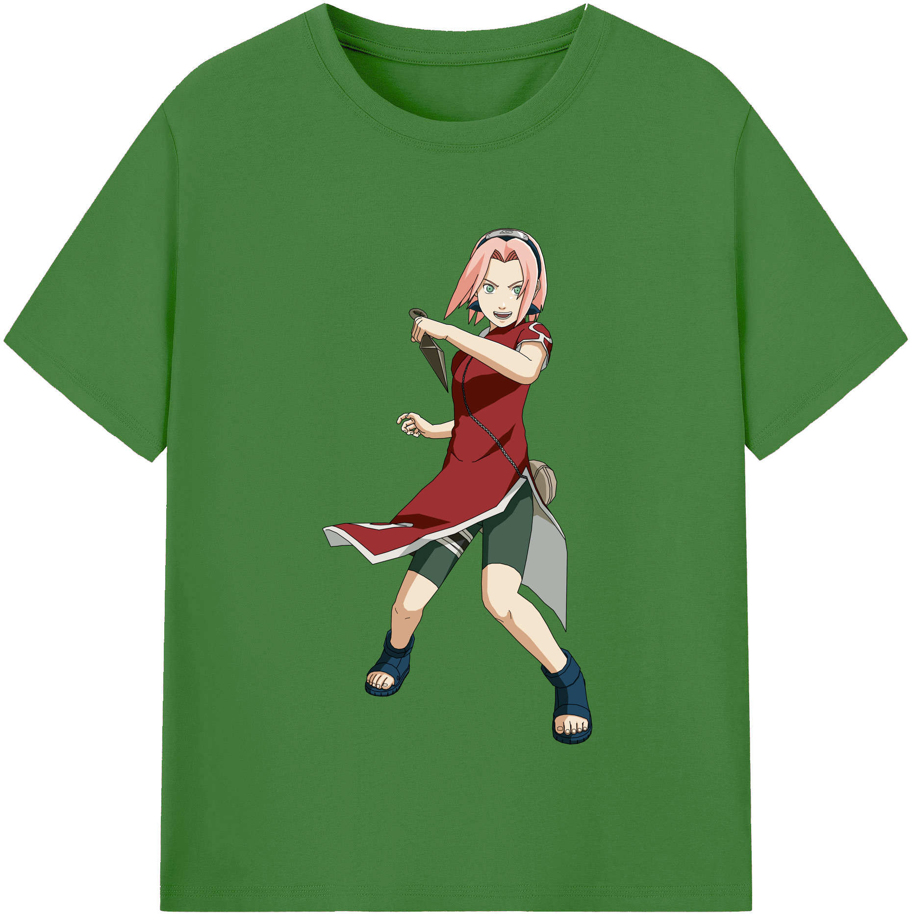 （画像用） NARUTO -ナルト- 春野サクラ Haruno Sakura レディースカジュアルプリントTシャツ（綿100％）